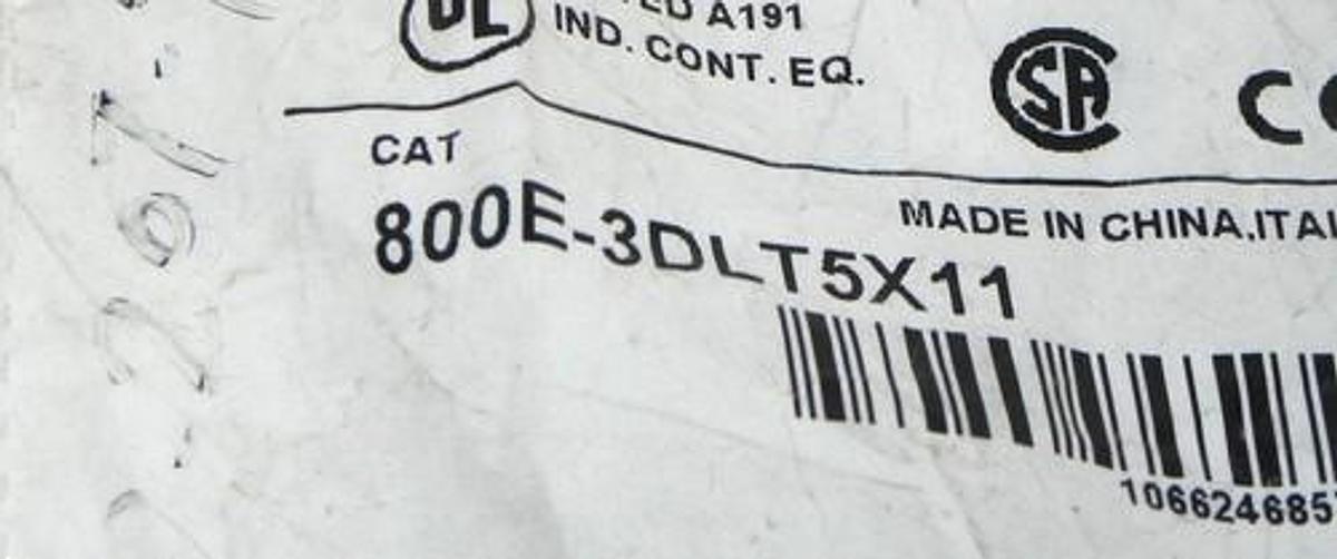 NEW ALLEN BRADLEY 800E-3DLT5X11 FULL VOLTAGE MODULE SER. B, 800E3DLT5X11