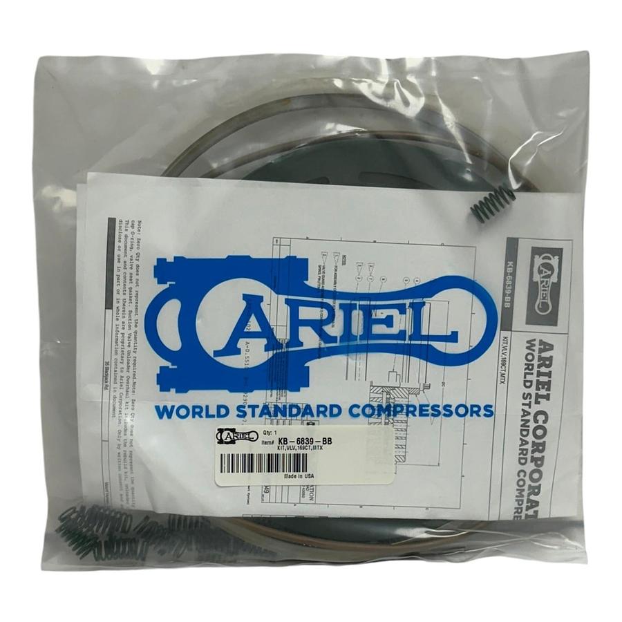 Ariel KB-6839-BB Compressor Valve Kit 169CT MTX OEM Rebuild Kit New