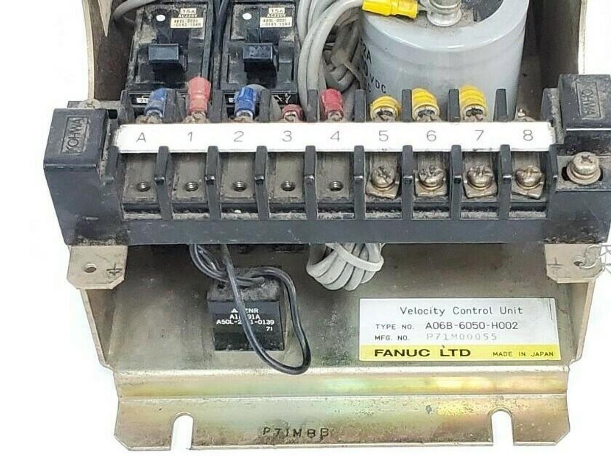 Used FANUC A06B-6050-H002 VELOCITY CONTROL UNIT (MISSING A20B-1000-0560 SERVO BOARD)