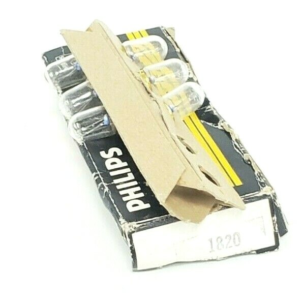 Used BOX OF 6 NEW PHILIPS 1820 MINIATURE LIGHT BULBS