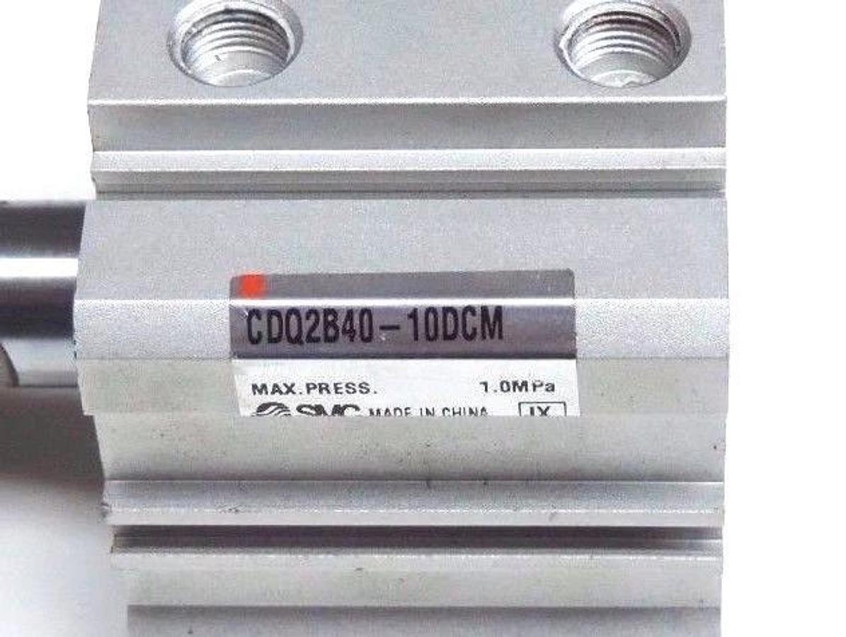 Used SMC CDQ2B40-10DCM COMPACT CYLINDER W/ JAL40-14-150 JAF/JAL ACCESSORY