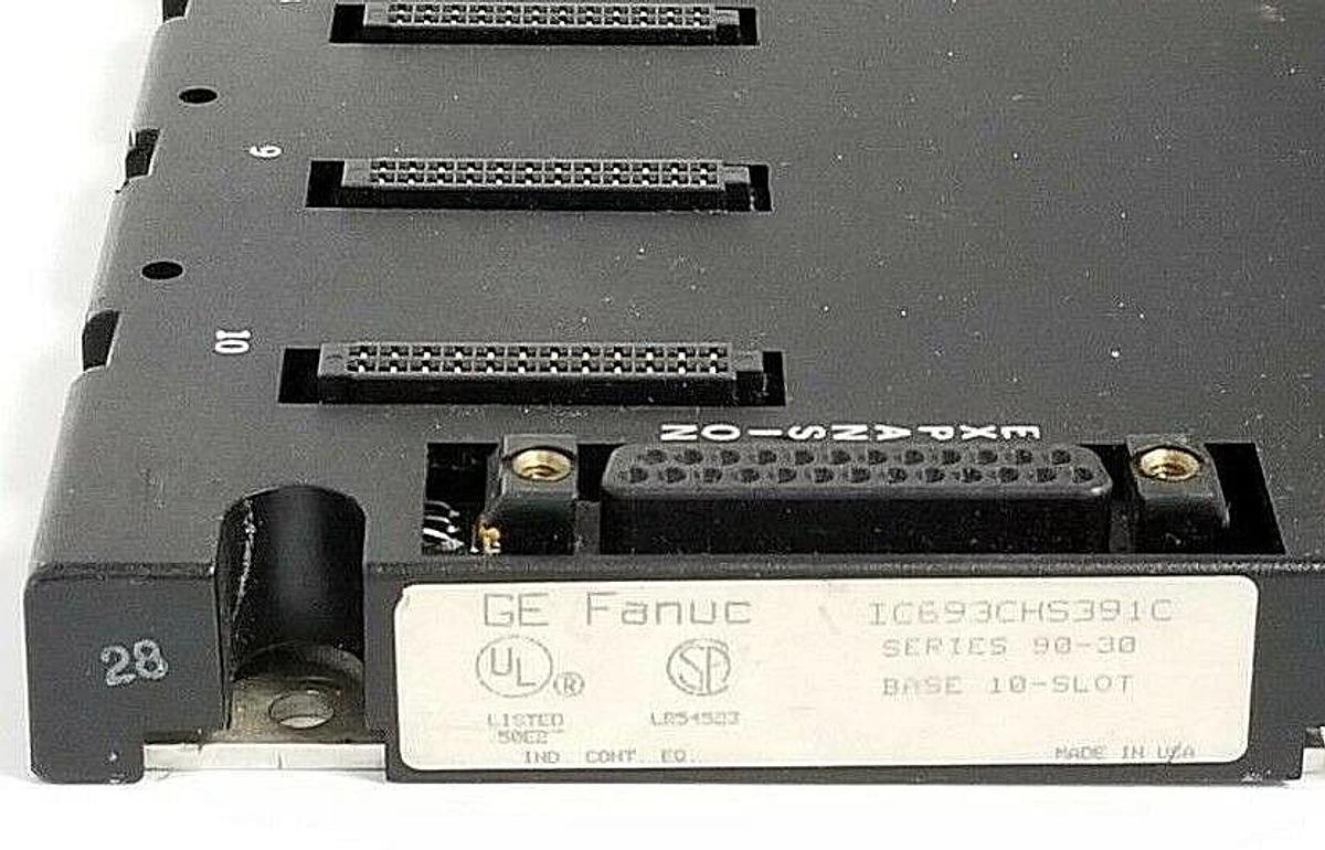 Used GE FANUC IC693CHS391C 10-SLOT BASE PROGRAMMABLE CONTROLLER (DAMAGED)