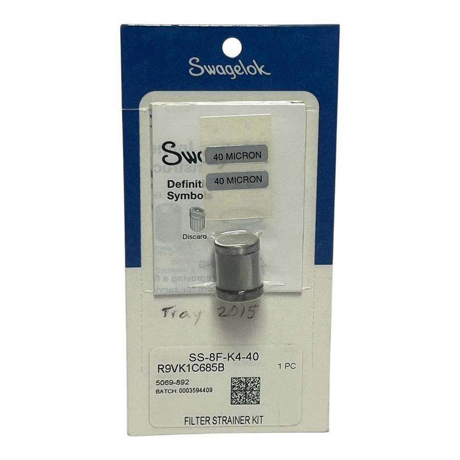 Used Swagelok SS-8F-K4-40 40 Micron TF / F Series Filter Element Strainer Kit
