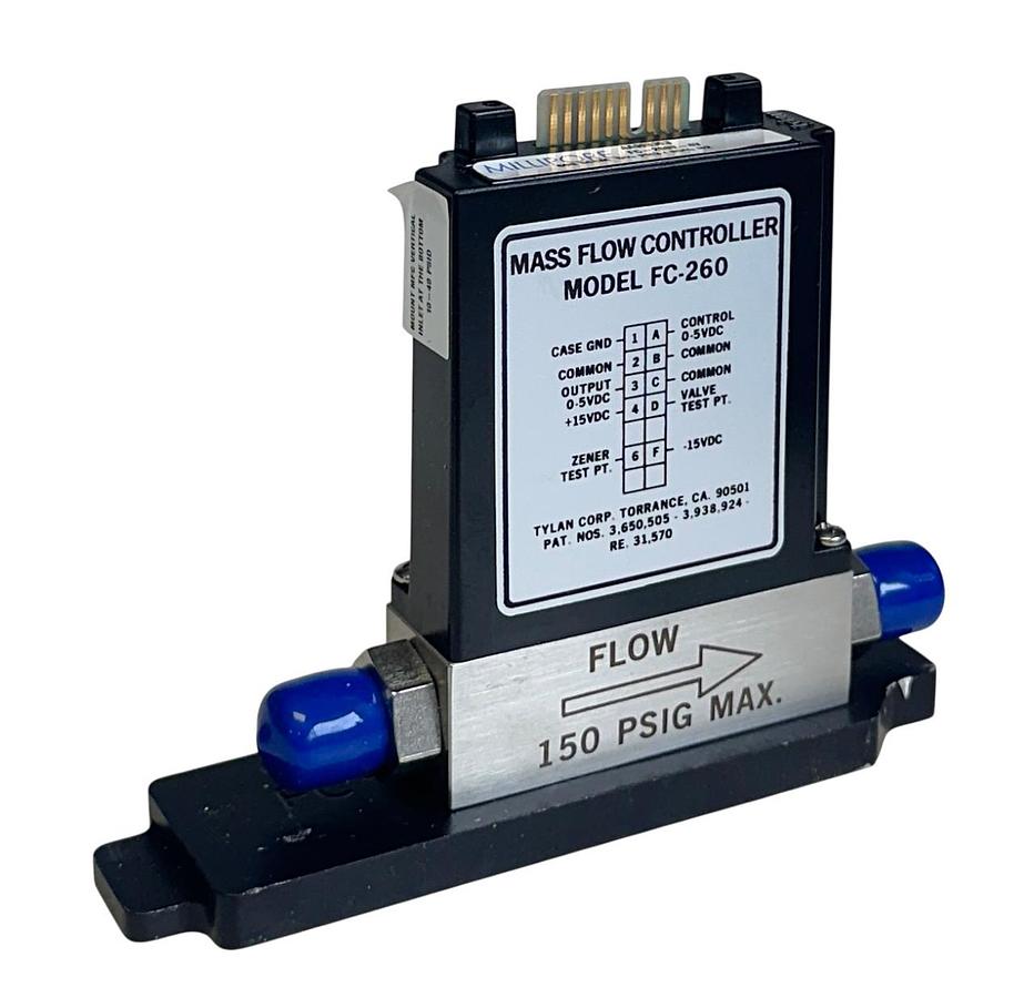 Used MILLIPORE FC-260V-4V / FC-260 Tylan 260 SERIES MASS FLOW CONTROLLER 600SCCM USNP