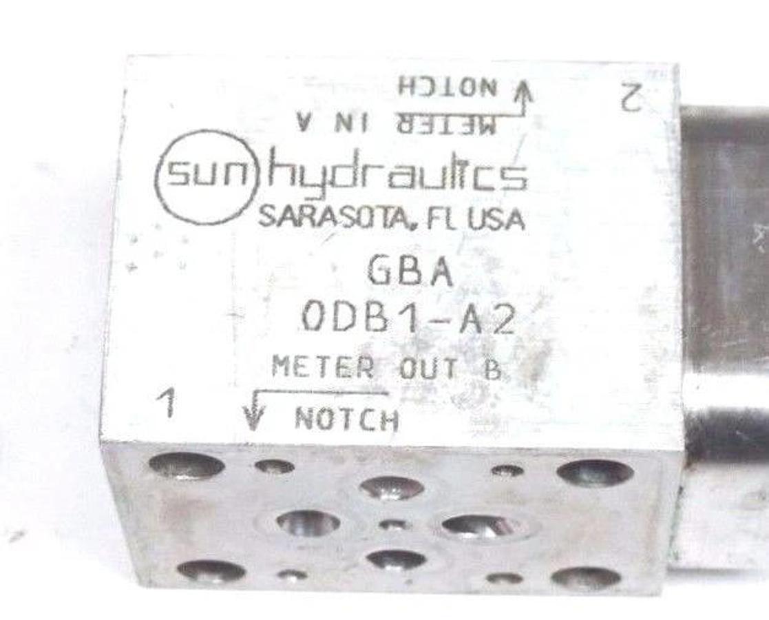Used SUN HYDRAULICS GBA HYDRAULIC FLOW CONTROL MANIFOLD 0DB1-A2