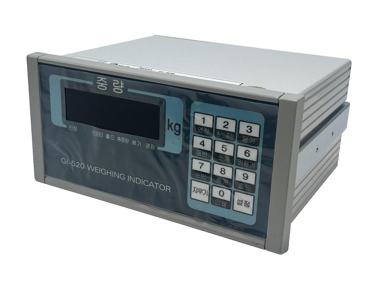 Used G TECH GI-520 Digital Weighing Indicator w/ CBDS-1T 1-Ton 2000lb Load Cell Kit