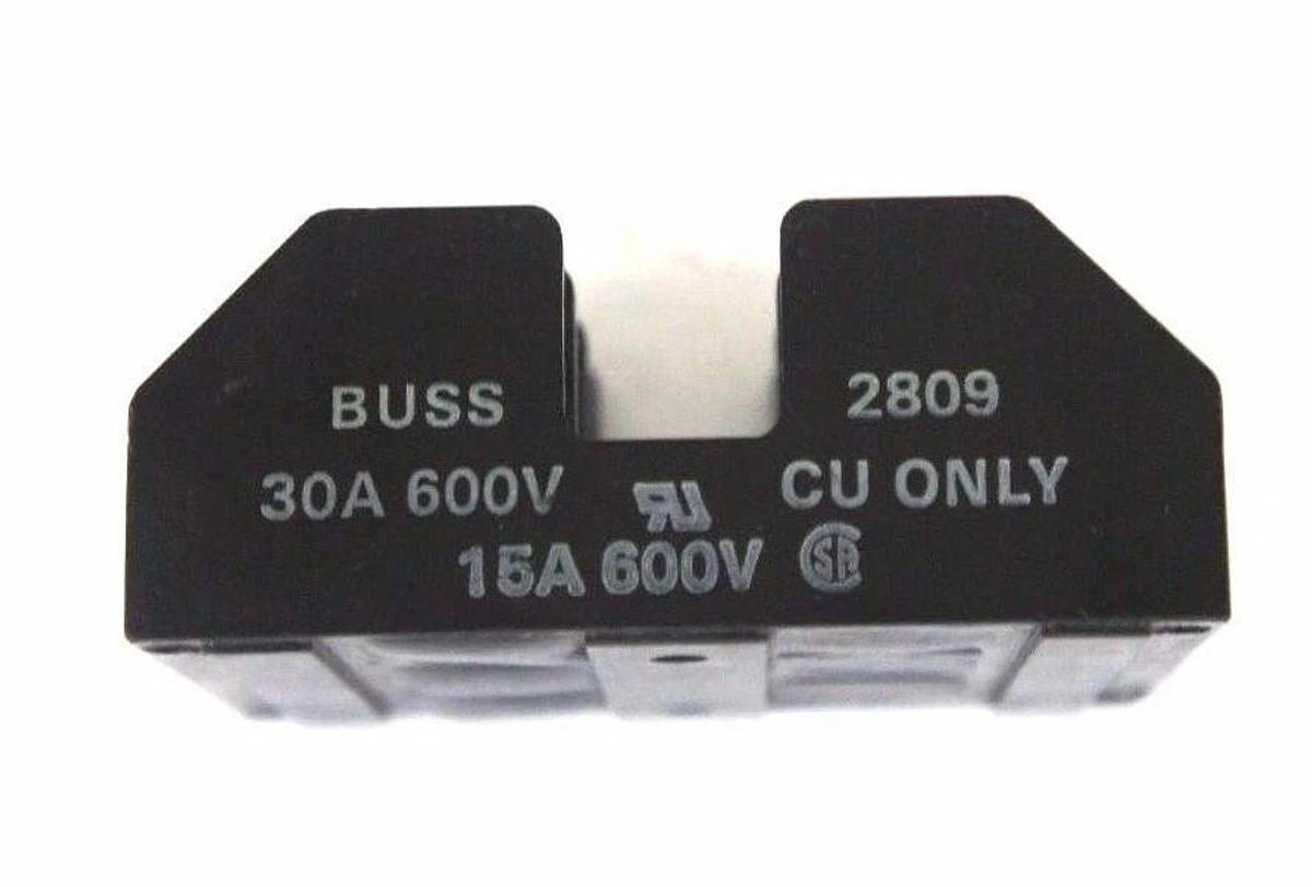 Used BUSS 2809 FUSE HOLDER 30A, 600V