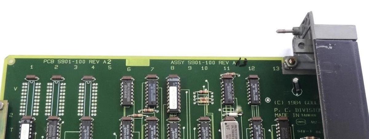 Used GOULD MODICON ASSY S901-100 REV. A I/O PROSCCESSOR PCB S901-100 REV. A2