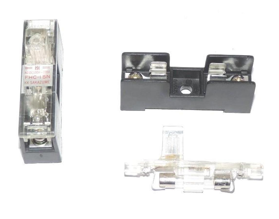 Used LOT OF 2 ISI FHC-15N FUSE HOLDERS 2 POLE WITH INDICATOR FHC15N