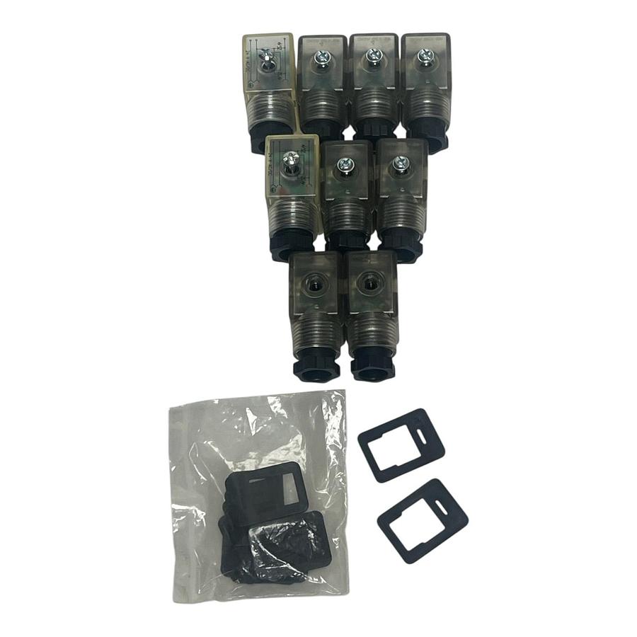 Used Lot of 9 MAC Valves CP-5107-1010000 Electrical Connector Block with Gaskets New