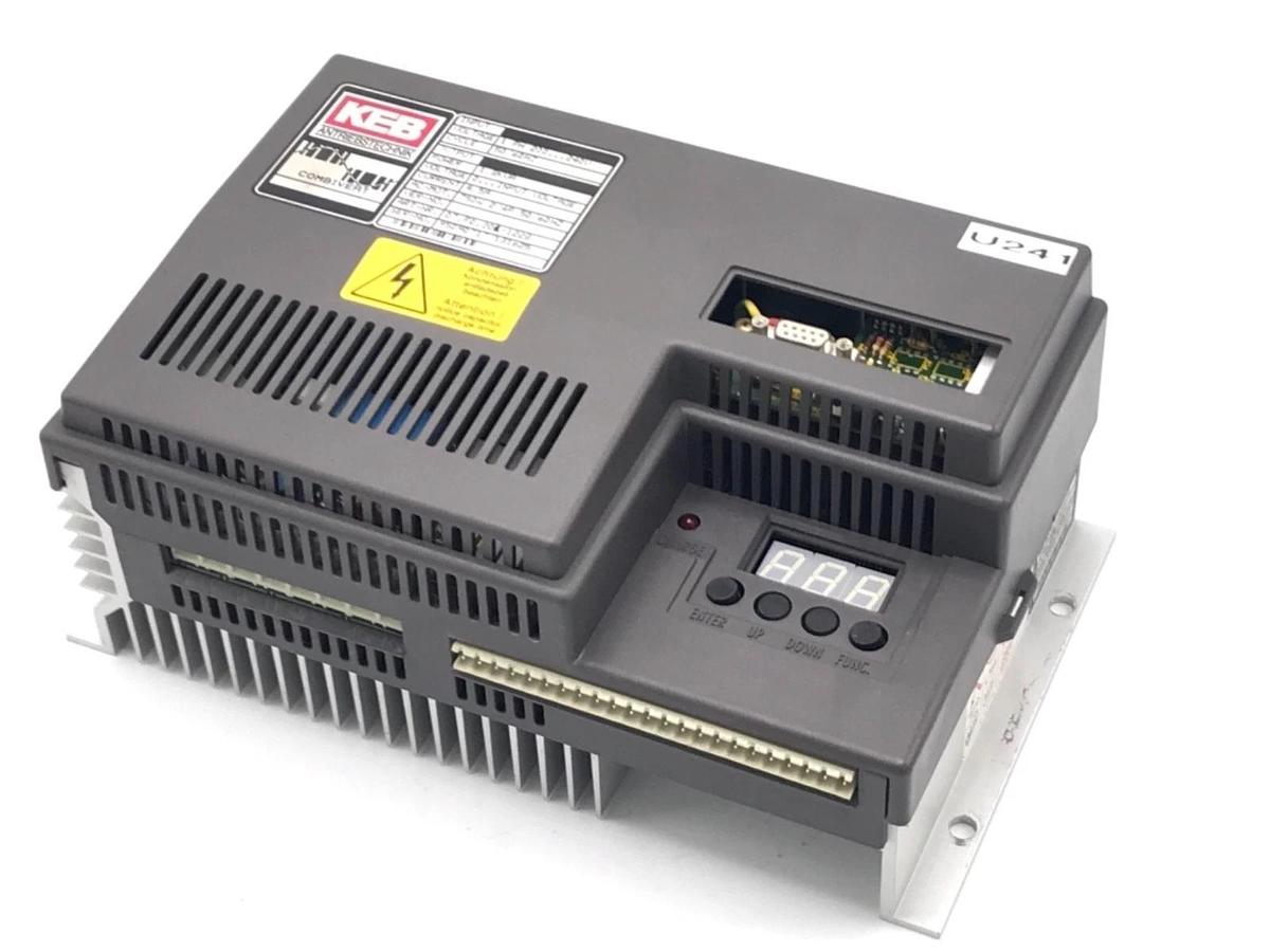 Used KEB 07.F0.201-1228 COMBIVERT DRIVE 1PH, 200-240V, 50/60HZ 1,8KVA 4,5A