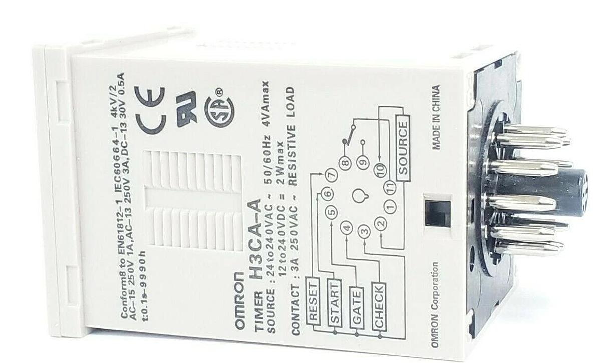 NIB OMRON H3CA-A SOLID STATE TIMER 99.9S TO 9990H, 24 TO 240V AC 12 TO 240V DC
