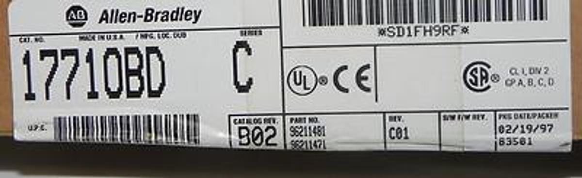 Used ALLEN BRADLEY 1771-OBD/C DC OUTPUT MODULE 1771OBD REV. B02 P/N: 96211471 C01