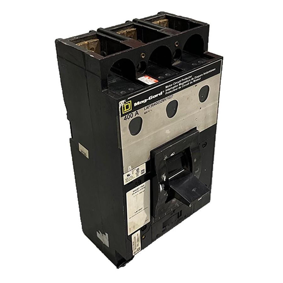 Used SQUARE D LAF3640032MV1027 MAG-GARD CIRCUIT BREAKER 400A 600V 3P LA11027