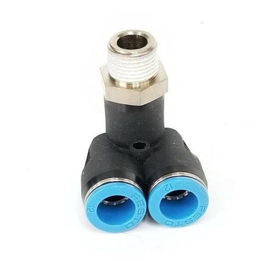 Used NEW FESTO QSYL-3/8-12 PUSH-IN Y-FITTING 153180 QSYL3/812