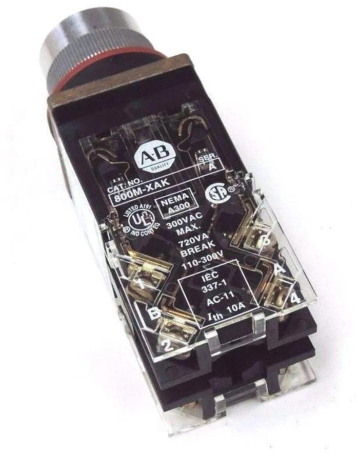Used NIB ALLEN BRADLEY 800MR-JK9BBK SELECTOR SWITCH 800MRJK9BBK SER. C