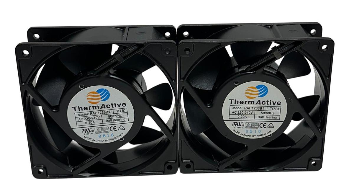 Used 2 ThermActive RAH1238B1 AC AXIAL FANS 220-240VAC 50/60Hz BALL BEARING 0.20A NSNP
