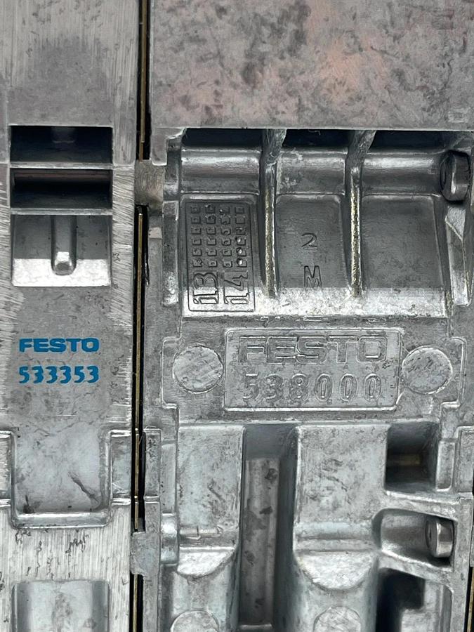 Used Festo MPA-S Valve Manifold | 2x VPPM-6TA Proportional Valves | 3x VMPA2 Solenoid