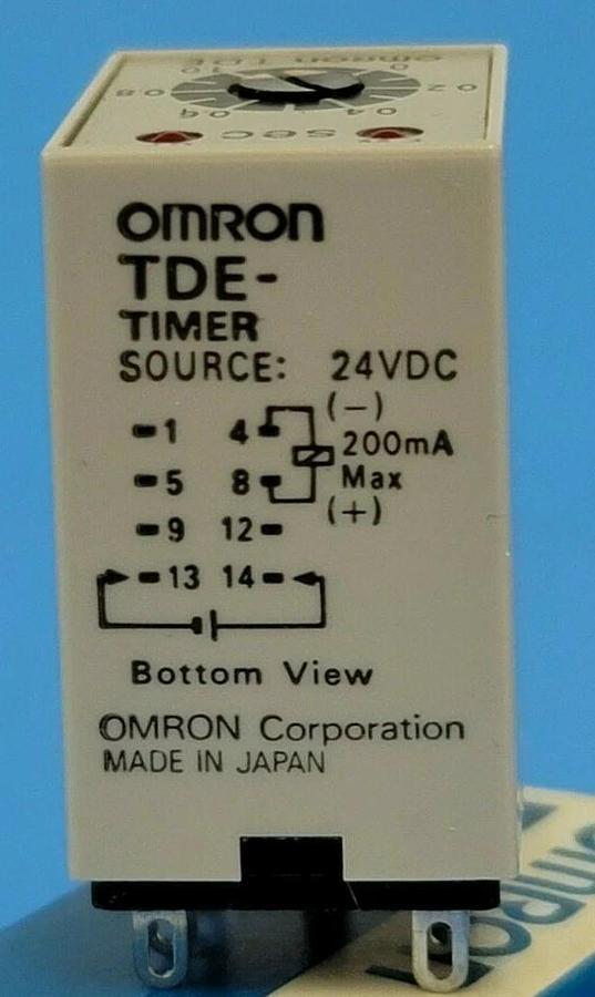 Used NIB OMRON TDE TIMER 1S 24VDC, TDE-24VDC-1S