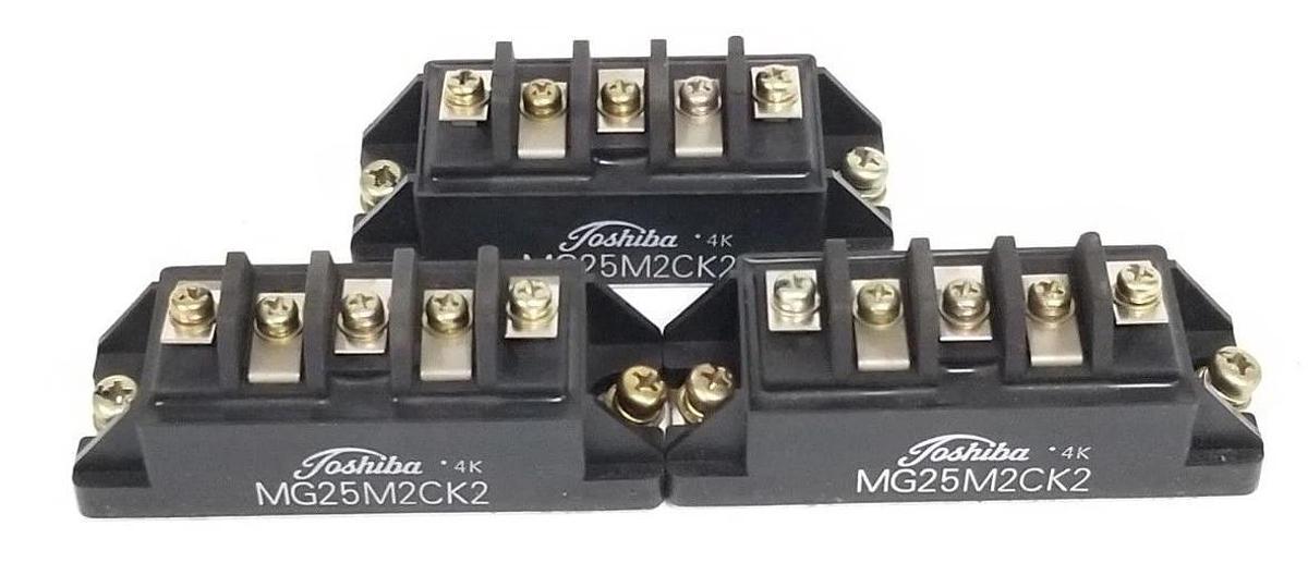 Used LOT OF 3 TOSHIBA MG25M2CK2 POWER MODULES 25AMP 1.0KV