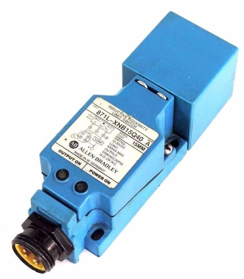 Used ALLEN BRADLEY 871L-XNB15Q40 PROXIMITY LIMIT SWITCH SER A 15MM DIST 871LXNB15Q40