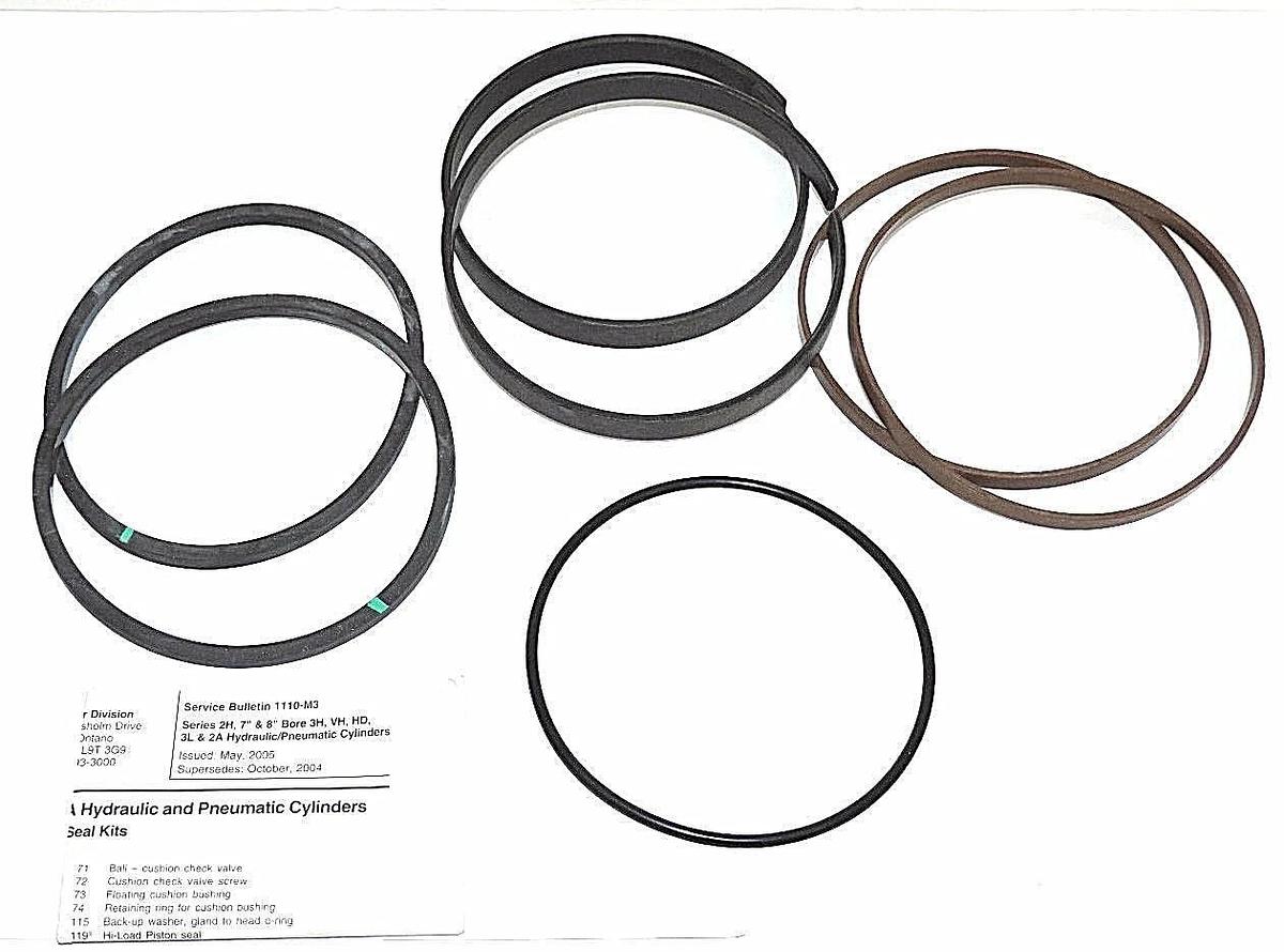 NIB PARKER PK502HK005 5" VITON HI-LOAD PISTON SEAL KIT - INCOMPLETE