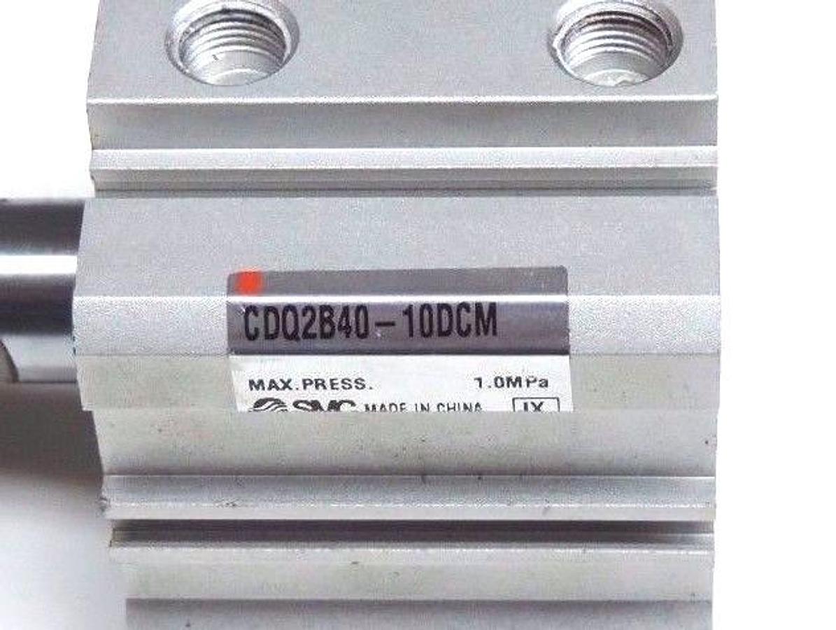 Used SMC CDQ2B40-10DCM COMPACT CYLINDER W/ JAL40-14-150 JAF/JAL ACCESSORY