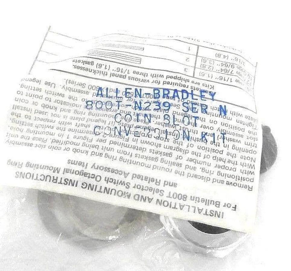 Used NIB ALLEN BRADLEY 800T-N239 COIN SLOT CONVERSION KIT 800TN239 SER. N