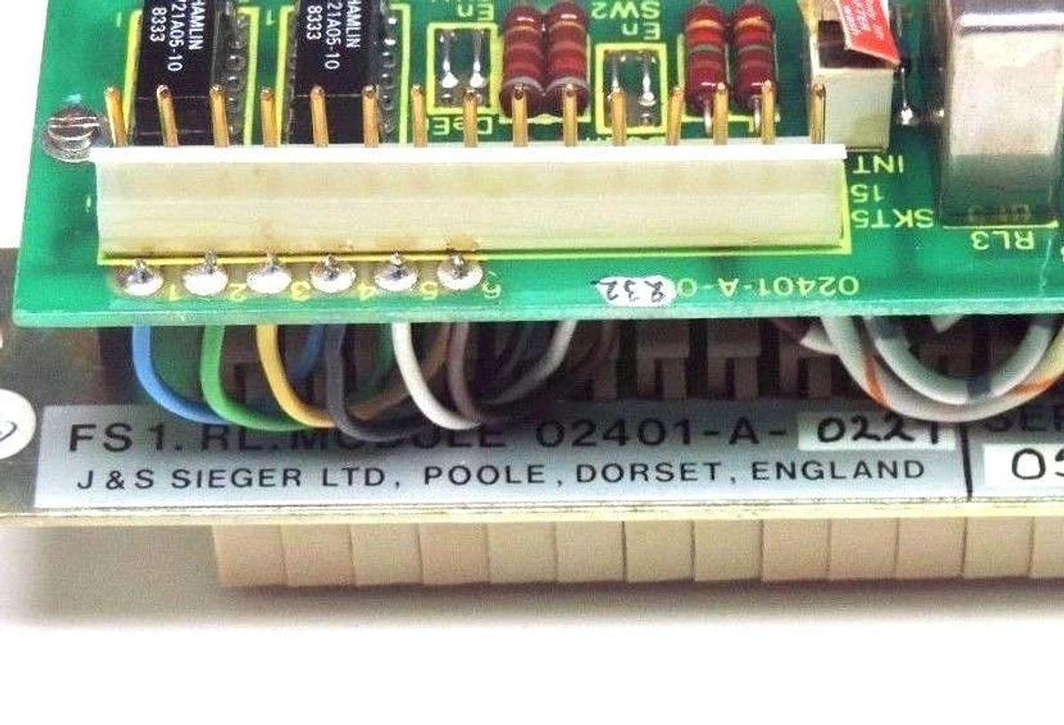 Used J&S SIEGER LTD 02401-A-0227 RELAY MODULE 02401A0227