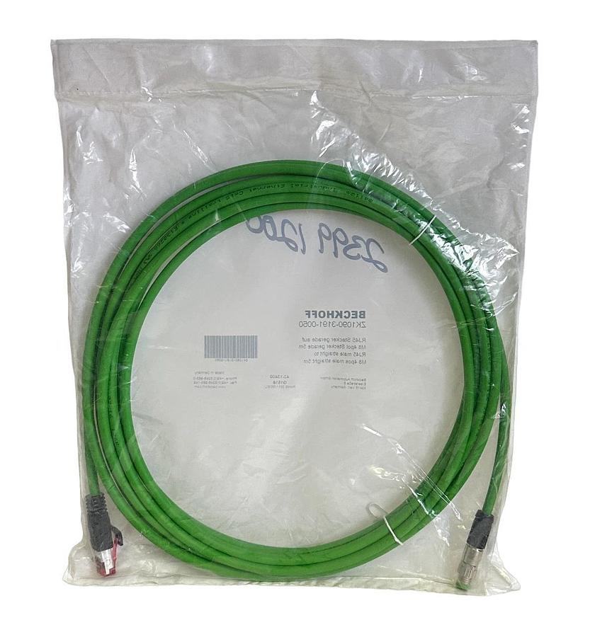 Used NEW BECKHOFF ZK1090-3191-0050 / ZK109031910050 RJ45 EtherCAT M8 FIELDBUS CABLE