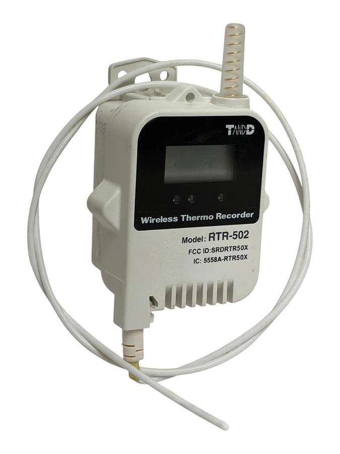 Used T&D RTR-502 Wireless Temp Data Logger RTR-500B1 Battery Adaptor with Battery