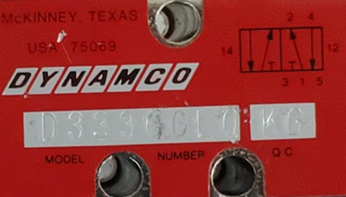 Used NEW DYNAMCO INC D3336GL0 SOLENOID VALVE 24VDC