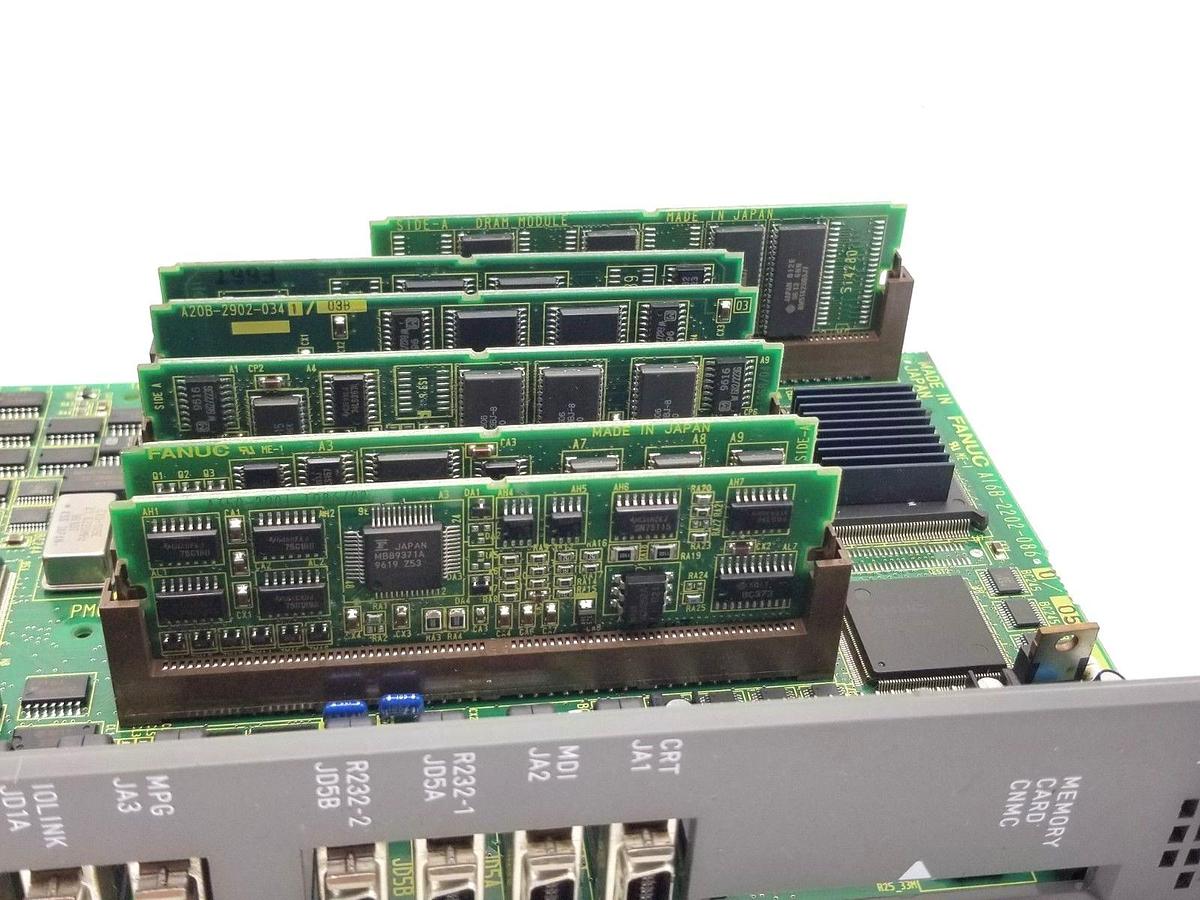 Used FANUC A16B-2202-0860 / 05D 18B 4 AXIS MAIN CPU BOARD A16B2202086005D W/MODULES