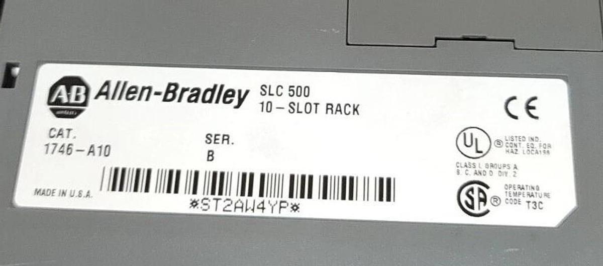 Used ALLEN BRADLEY SLC 500 RACK 1746-P2 SER. C 1746-IA16 SER. C 1746-OW16 SER. C