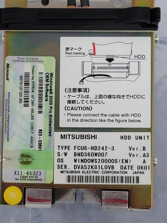 Used MITSUBISHI FCU6-HD242-3 HARD DRIVE HDD UNIT CNC