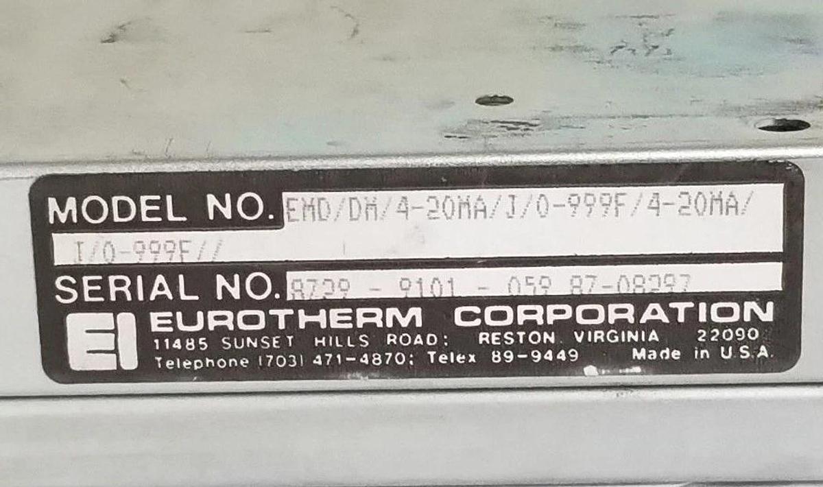 Used EUROTHERM EMD/DM/4-20MA/J/0-999F/4-20MA/J/0-999F PLC DUAL MODULE