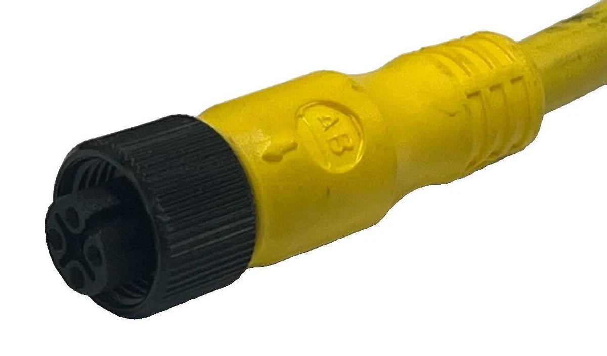 Used ALLEN BRADLEY 889D-F4ECDM-10 SER B MICRO CABLE FEMALE TO MALE STRAIGHT 4PIN 10M