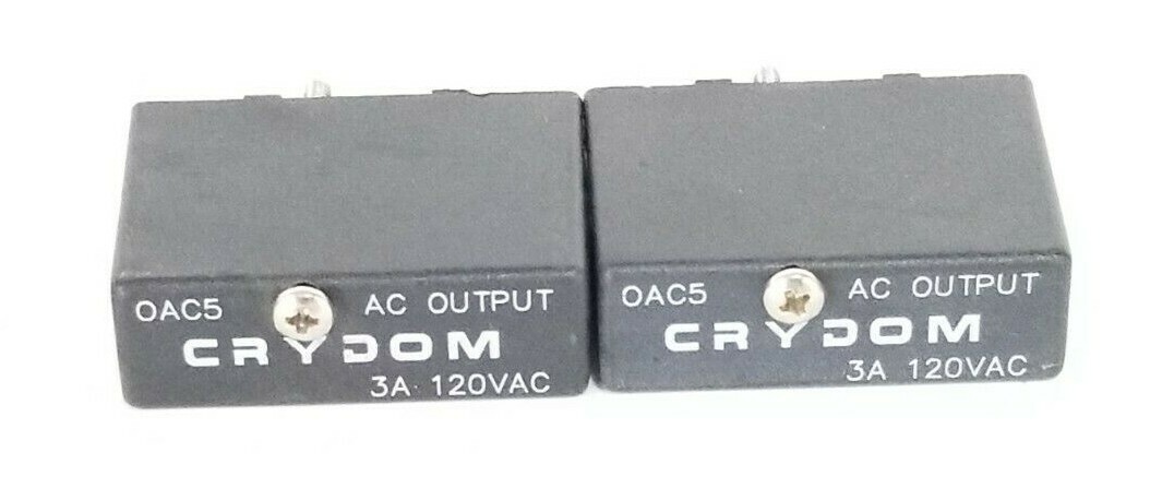 Used LOT OF 2 CRYDOM OAC-5 I/O MODULES 3A, 240VAC OAC5