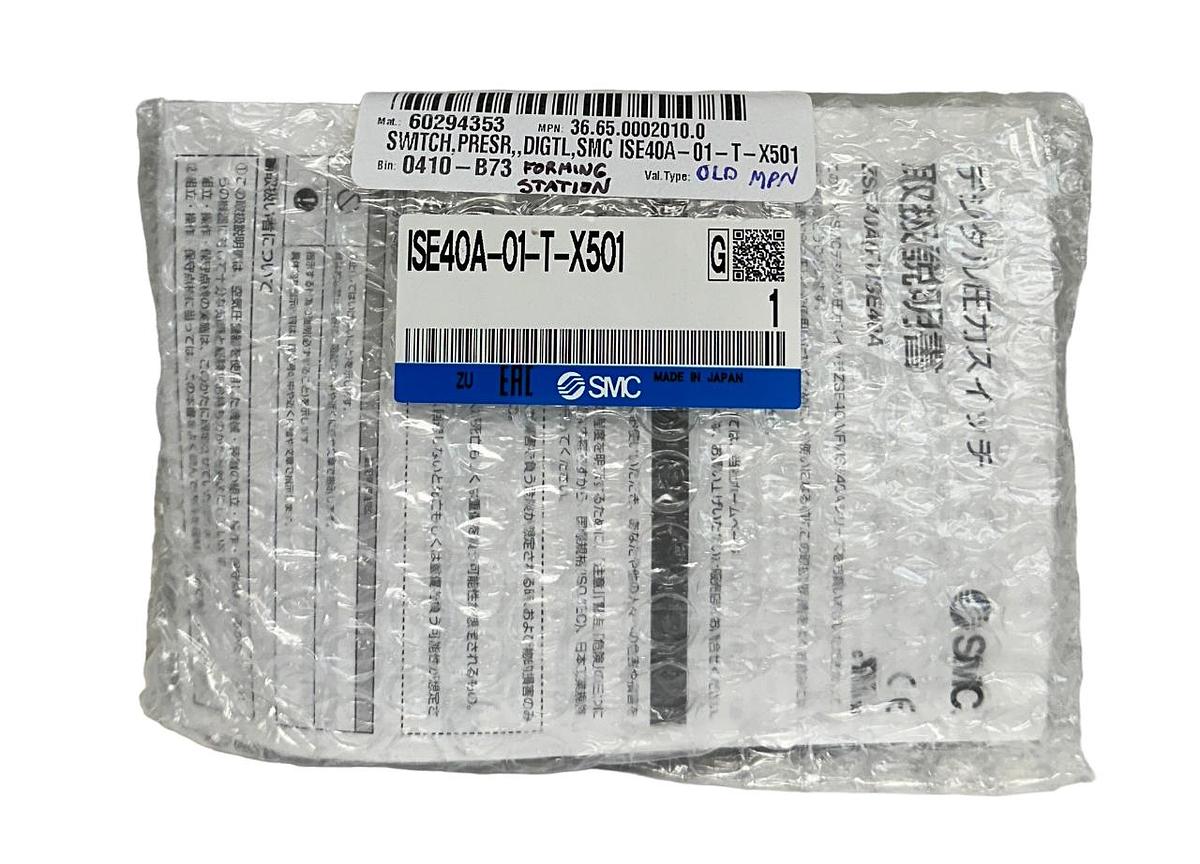 Used SMC ISE40A-01-T-X501 / ISE40A01TX501 DIGITAL PRESSURE SWITCH 12-24VDC 45mA NSMP