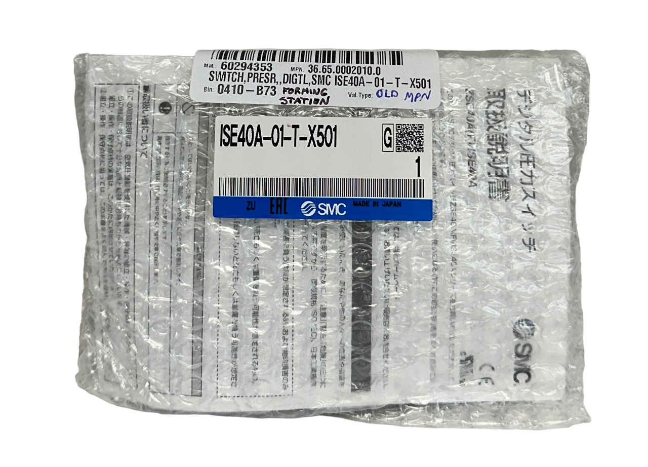 Used SMC ISE40A-01-T-X501 / ISE40A01TX501 DIGITAL PRESSURE SWITCH 12-24VDC 45mA NSMP