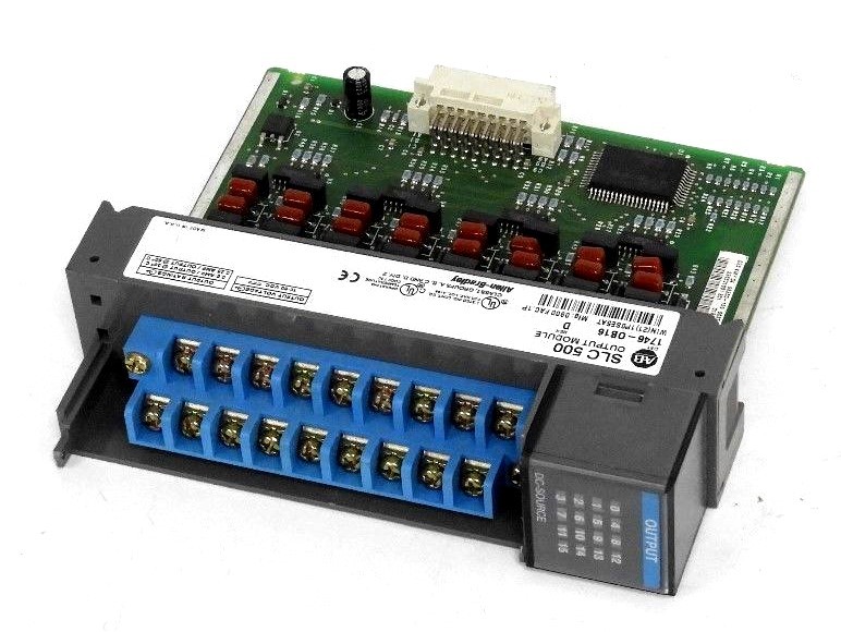 Used ALLEN BRADLEY 1746-0B16 SER.D OUTPUT MODULE 17460B16