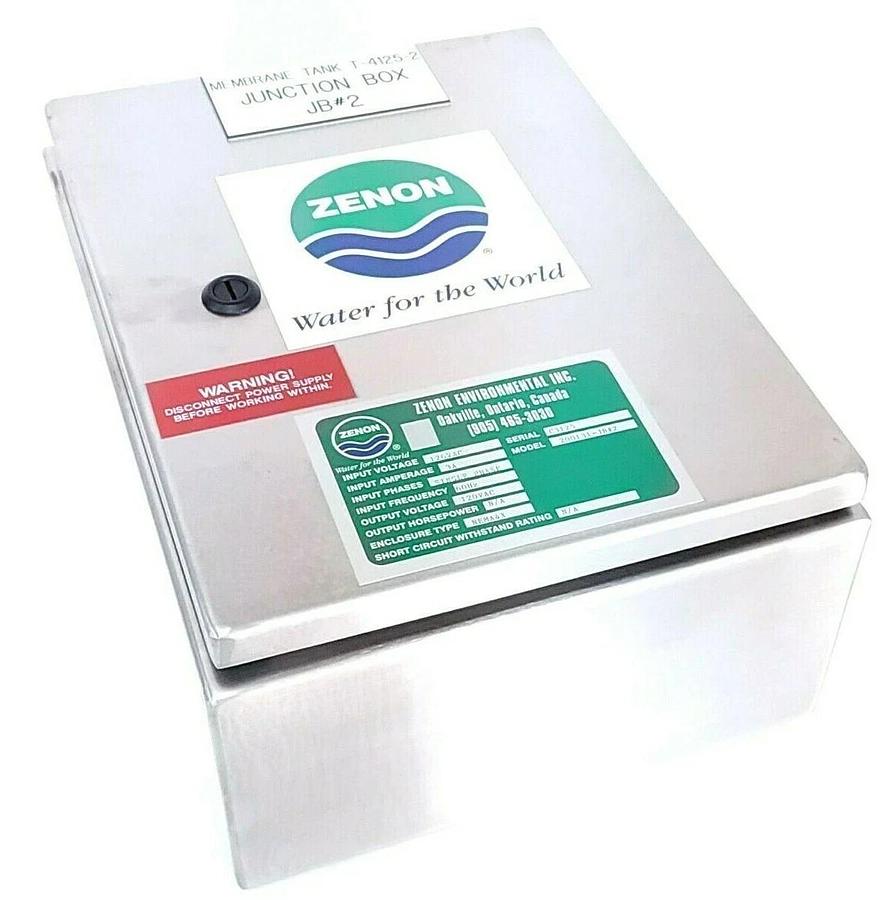 Used NEW ZENON ENVIRONMENTAL 200131-JB#2 ENCLOSURE TYPE NEMA4X 120VAC 3A