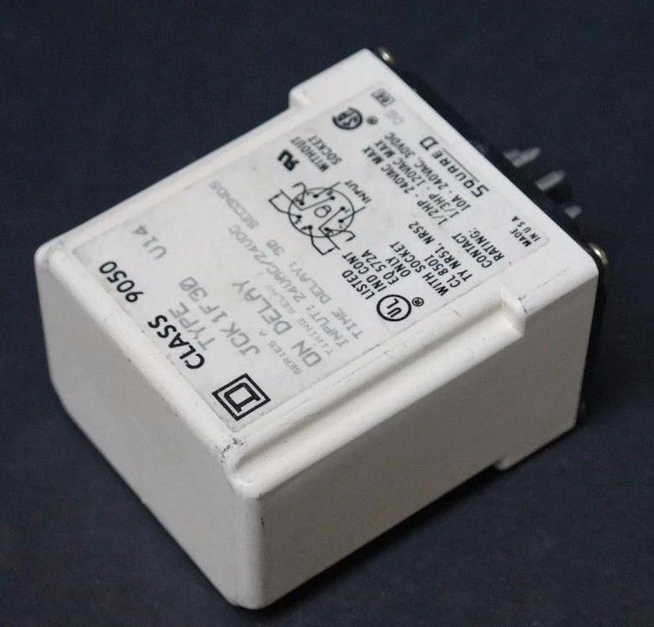 Used SQUARE D 9050JCK1F30V14 TIMING RELAY CLASS 9050-JCK1F30V14 30 SECONDS SERIES A