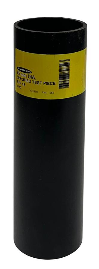 Used BANNER STP-18 / 82852 SPECIFIED TEST PIECE 65mm DIAMETER BLACK 8'' LENGTH NSNP