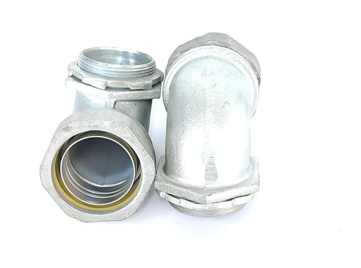 Used LOT OF 2 NEW HUBBELL H2009 LIQUID-TIGHT CONNECTORS OR LEXIBLE CONDUIT 2'' NPT