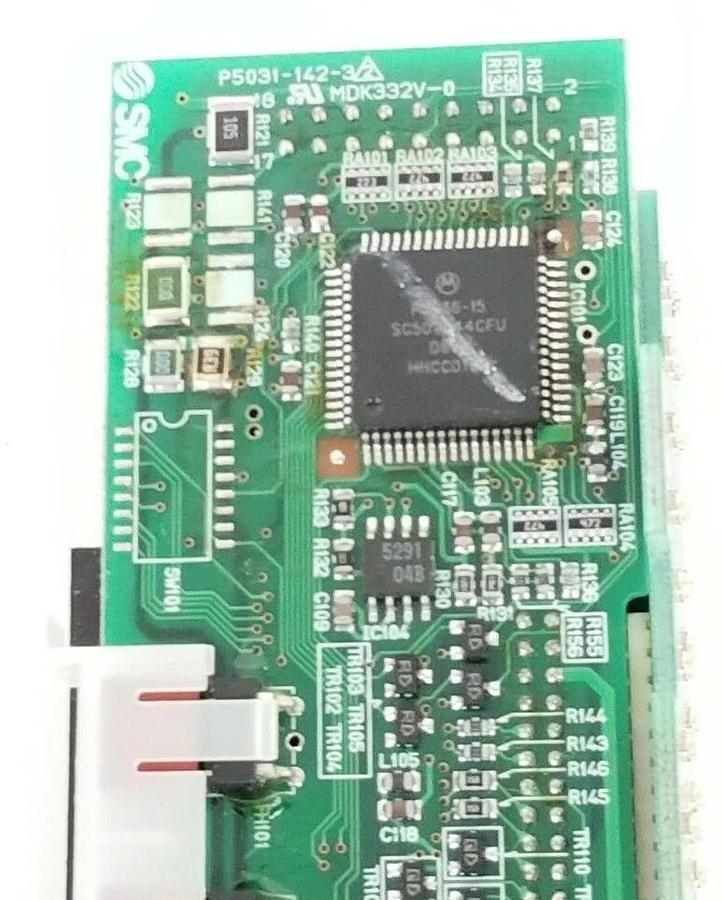 Used SMC P5031-142-3 CONTROL BOARD W/ P5031-141-3 & P5031-133-3 DEVICENET BOARDS