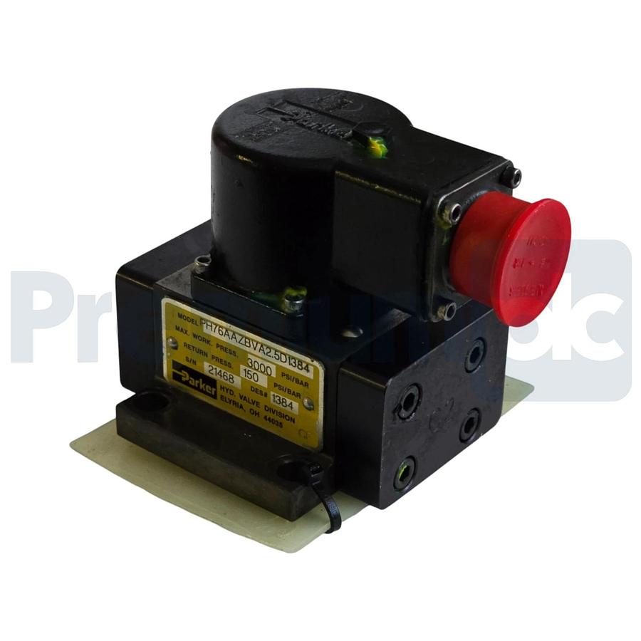 Refurbished Parker PH76 Hydraulic Servo Valve PH76AAZBVA2.5D1384 2.5GPM 3000PSI D# 1384 XLNT