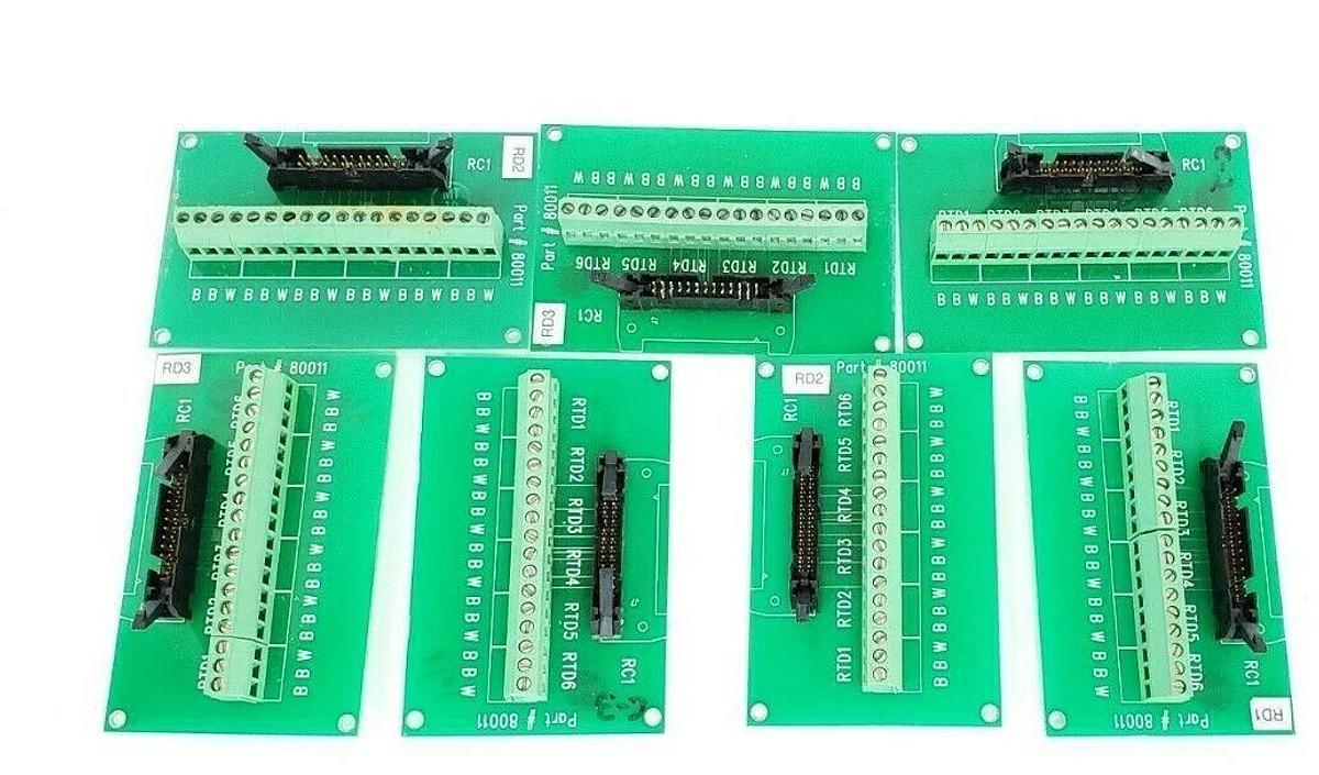 Used LOT OF 7 THERMON 80011 PCB CIRCUIT BOARDS 800114