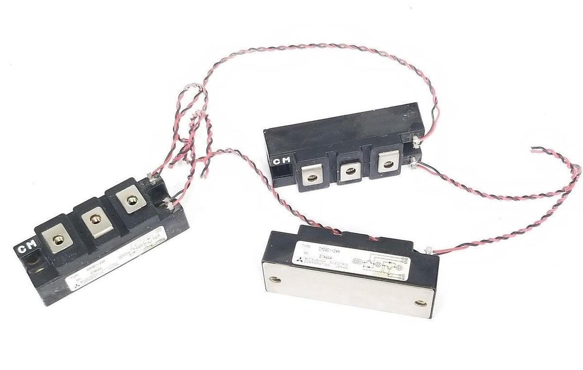 Used LOT OF 3 MITSUBISHI CM50DY-24H IGBT MODULES S7NAA4, CM50DY24H