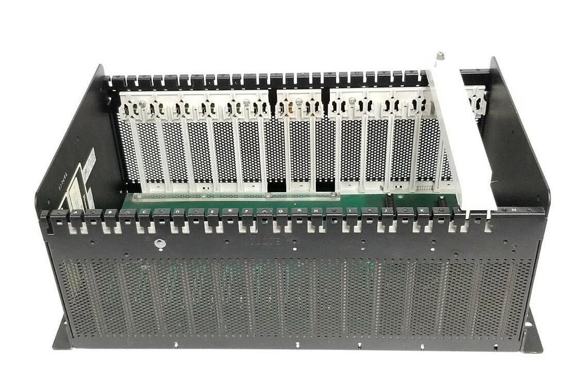 Used HONEYWELL 620-0090 12-SLOT PROCESSOR RACK ASSEMBLY 6200090 W/ 620-0049 BACKPLANE